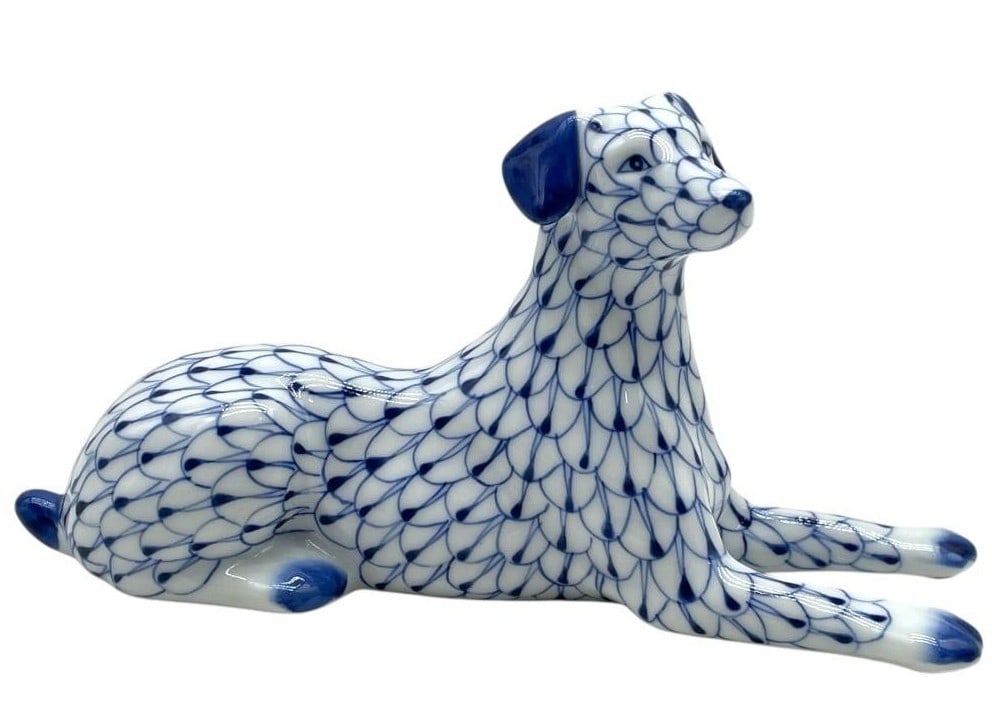 ANDREA BY SADEK FISHNET DOG PORCELAIN FIGURINE 8" (1 of 6)