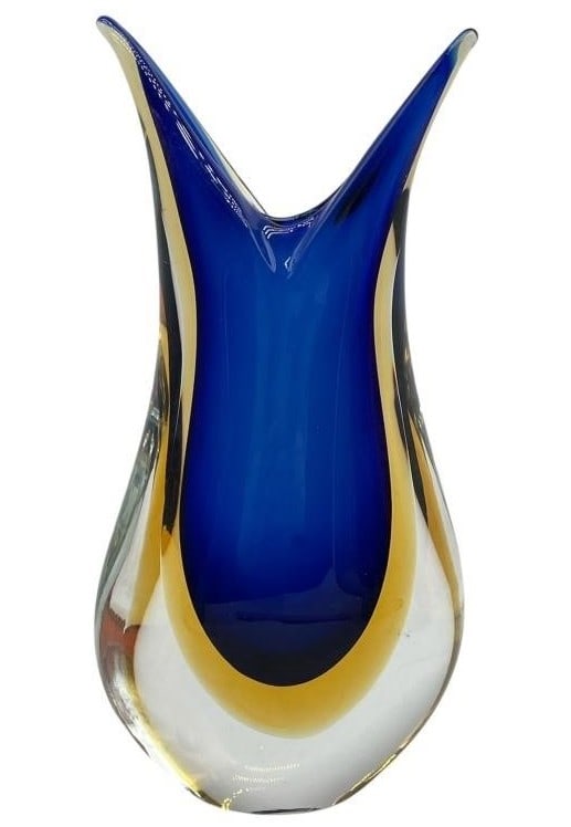 MURANO SOMMERSO ART GLASS VASE 11" (1 of 7)