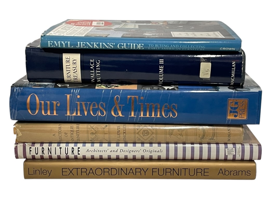 6 FURNITURE, DESIGN, AND ANTIQUES REFERENCE BOOKS (1 of 3)