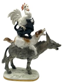 HUTSCHENREUTHER BREMEN TOWN MUSICIANS FIGURINE