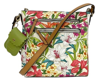 NANETTE LEPORE FLORAL PRINT CROSSBODY BAG