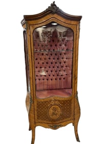 LOUIS XV STYLE INLAID VITRINE CABINET