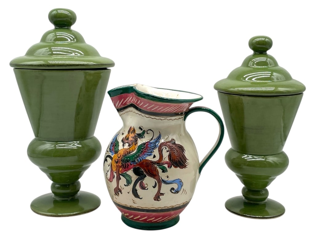 LOT OF 3 DECORATIVE CERAMIC PIECES (1 of 4)