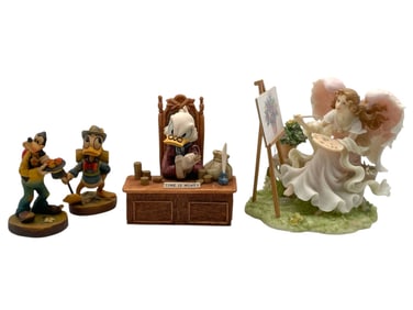 GROUP OF FIGURINES DISNEY AND ANGEL THEME