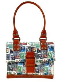 DITTY INC. VINTAGE POSTAGE STAMP PRINT HANDBAG