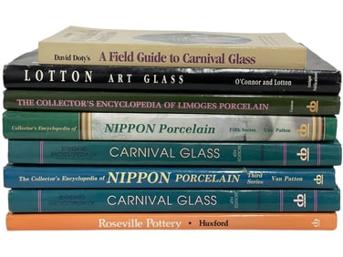 8 ANTIQUE COLLECTOR REFERENCE BOOKS