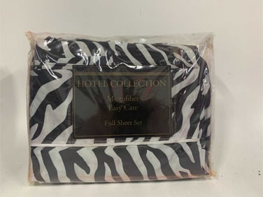 HOTEL COLLECTION ZEBRA MICROFIBER FULL SHEET SET