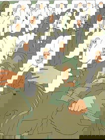 MILTON GLASER ITALIAN BAROQUE MUSIC ON CANVAS 49"