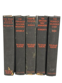 THE CRIME CLUB, INC. MYSTERY NOVELS 5 BOOKS