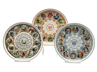 3 WEDGWOOD CALENDAR PLATES, 1997, 1999 & 2000