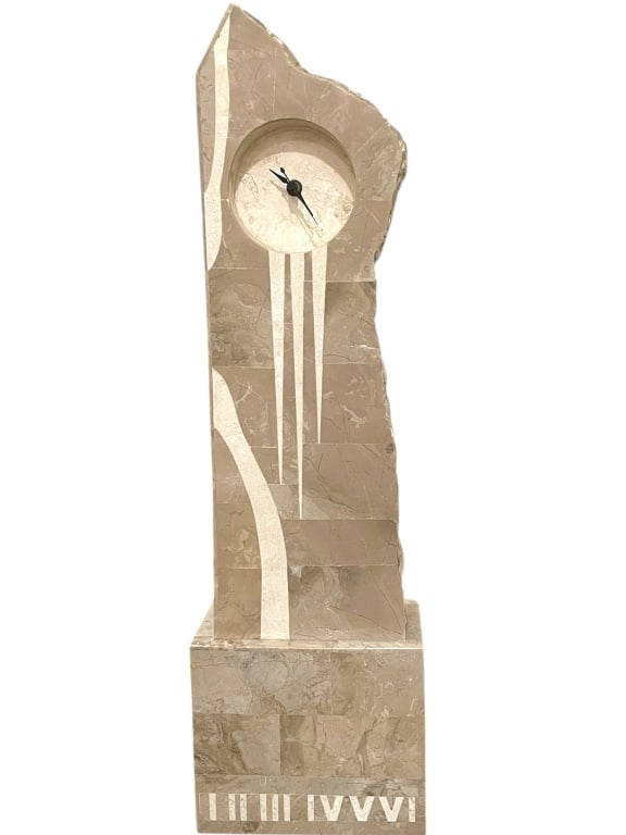 MAITLAND SMITH STYLE TESSELATED DESK CLOCK  24" (1 of 6)