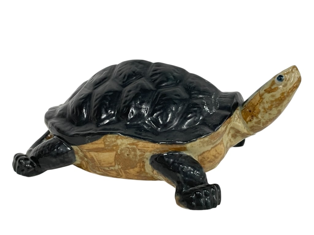 HAND-PAINTED CERAMIC TURTLE FIGURINE 7" (1 of 6)