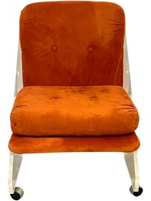 MID MOD CHARLES HOLLIS JONES LUCITE VANITY CHAIR