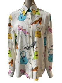 SAKS FIFTH AVENUE COLLECTION 100% SILK BLOUSE SZ10