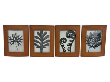 SET OF FOUR BOTANICAL PRINTS IN FRAME 9.5"
