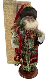 MARK ROBERTS “POINSETTIA SANTA?? FIGURINE 24