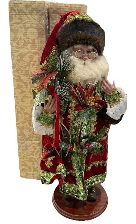 MARK ROBERTS “POINSETTIA SANTA?? FIGURINE 24 (1 of 4)