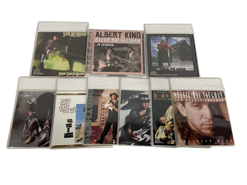 STEVIE RAY VAUGHAN CD COLLECTION – 9-ALBUM LOT: .