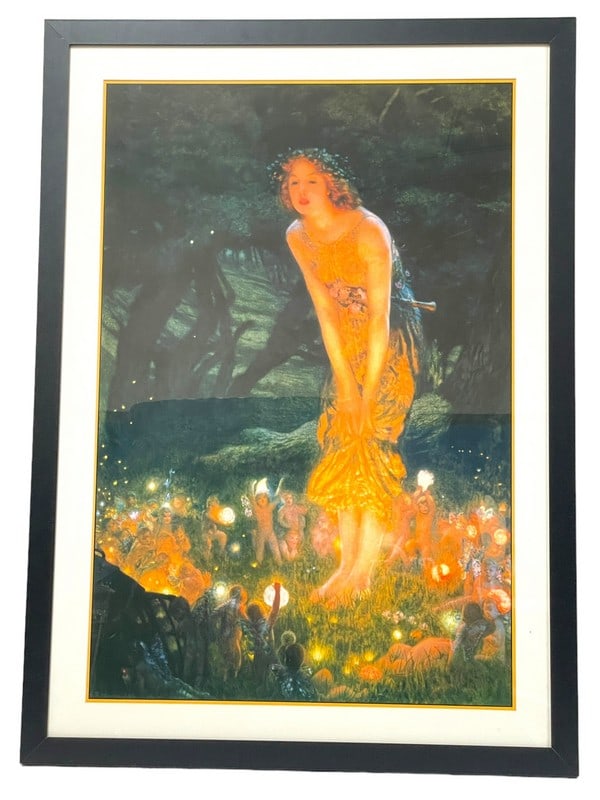 EDWARD ROBERT HUGHES MID SUMMER EVE ART PRINT 36" (1 of 3)