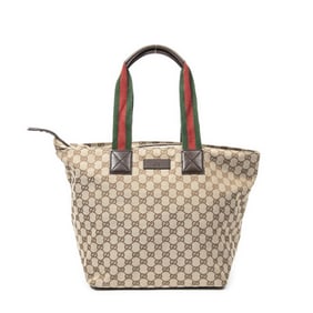 GUCCI LARGE WEB TRAPEZOID MONOGRAMMED  TOTE