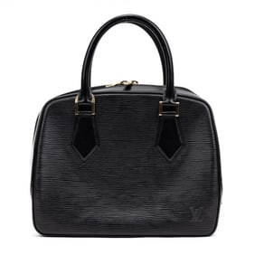 LOUIS VUITTON SABLON  BLACK EPI HANDBAG
