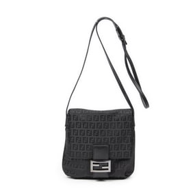 FENDI SMALL FLAP  BLACK ZUCCHINO CROSSBODY