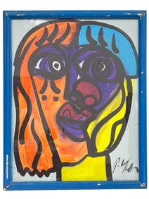 PETER ROBERT KEIL ORIGINAL PORTRAIT PAINTING 22"