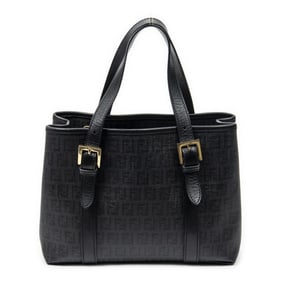 FENDI SQUARE BLACK ZUCCHINO OPEN TOTE