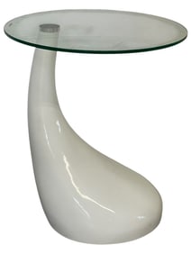 COLANI STYLE MODERNIST SIDE TABLE 20"