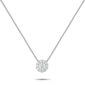 HEARTS ON FIRE 18K WHITE GOLD 0.95CT DIAMOND NECKL