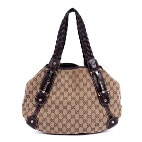 GUCCI MEDIUM PELHAM TOTE  MONOGRAMMED