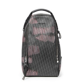 DIOR STITCHED SLING BACKPACK BLACK STITCHED