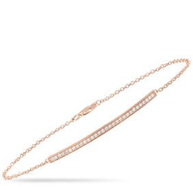 14K ROSE GOLD 0.25 CT DIAMOND BRACELE