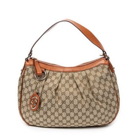 GUCCI MEDIUM SUKEY HOBO  MONOGRAMMED