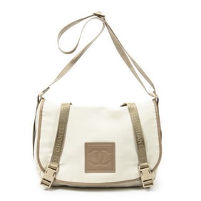 CHANEL SPORTS FLAP MESSENGER IVORY/BEIGE