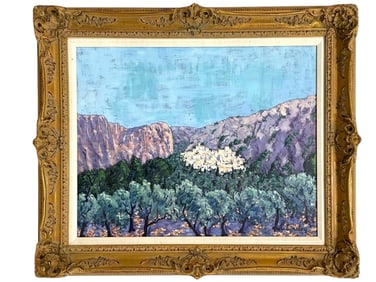 CECIL EVERLEY LUCERNE LANDSCAPE PAINTING 39"