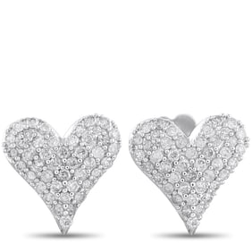 14K WHITE GOLD 0.25CT DIAMOND HEART E