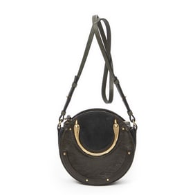 CHLOÉ SMALL PIXIE DARK GREEN CALFSKIN  CROSSBODY