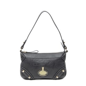 LOEWE BLACK CALFSKIN LEATHER ZIP POCHETTE