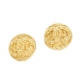 CHANEL CC MEDALLION CLIP ON EARRINGS