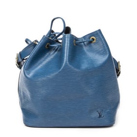 LOUIS VUITTON NOE PM BLUE EPI HANDBAG
