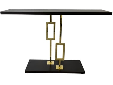 MODERN CONSOLE TABLE W GEOMETRIC BASE 47"