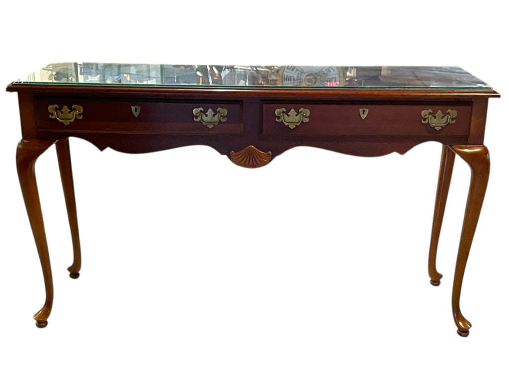 AMERICAN DREW QUEEN ANNE MAHOGANY CONSOLE TABLE (1 of 10)