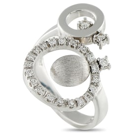 NANIS 18K WHITE GOLD 0.45CT DIAMOND RING