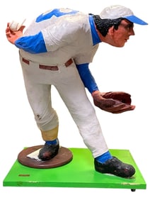 4FT GINO BEUTH OVERSIZED BASEBALL PLAYER SCULPTURE