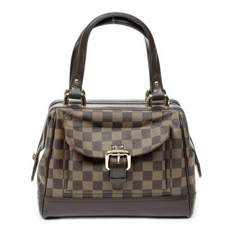 LOUIS VUITTON KNIGHTSBRIDGE DAMIER EBENE HANDBAG: Louis Vuitton Knightsbridge Brown Damier Ebene Golden Brass * COLOR: Brown * PRODUCTION CODE: VI0056 (May 2006) * INCLUDED: None 25*20*13cm * CONDITION: AA * (3cm = 1inch approximately) * Luxury bags