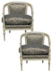 PAIR OF ELEGANT TRANSITIONAL ACCENT CHAIRS