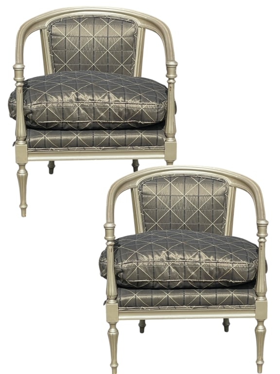 PAIR OF ELEGANT TRANSITIONAL ACCENT CHAIRS (1 of 8)