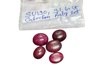 CABOCHON RUBY LOT – APPROX. 31.60 TOTAL CARATS