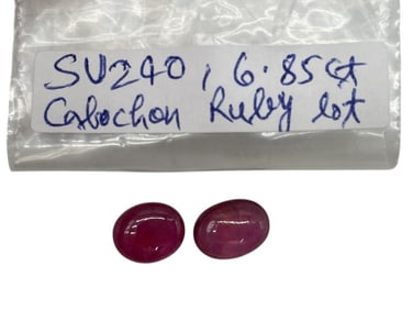 CABOCHON RUBY STONE LOT APPROX 6.85 CARATS